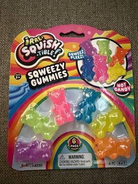 Irre-Squish Sqweezy Gummies Squeeze Toy Party Pack - Multicolor (6-Pack)